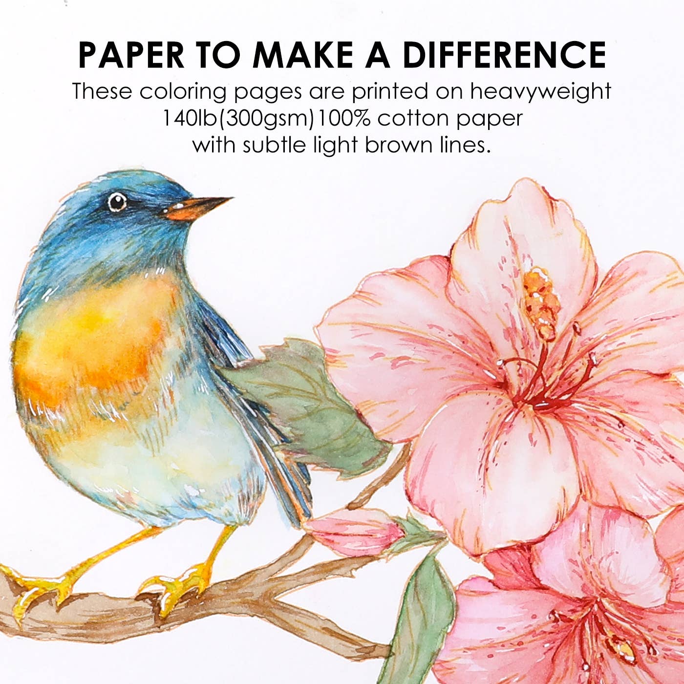 Watercolor Coloring Book: Floral - Image 5