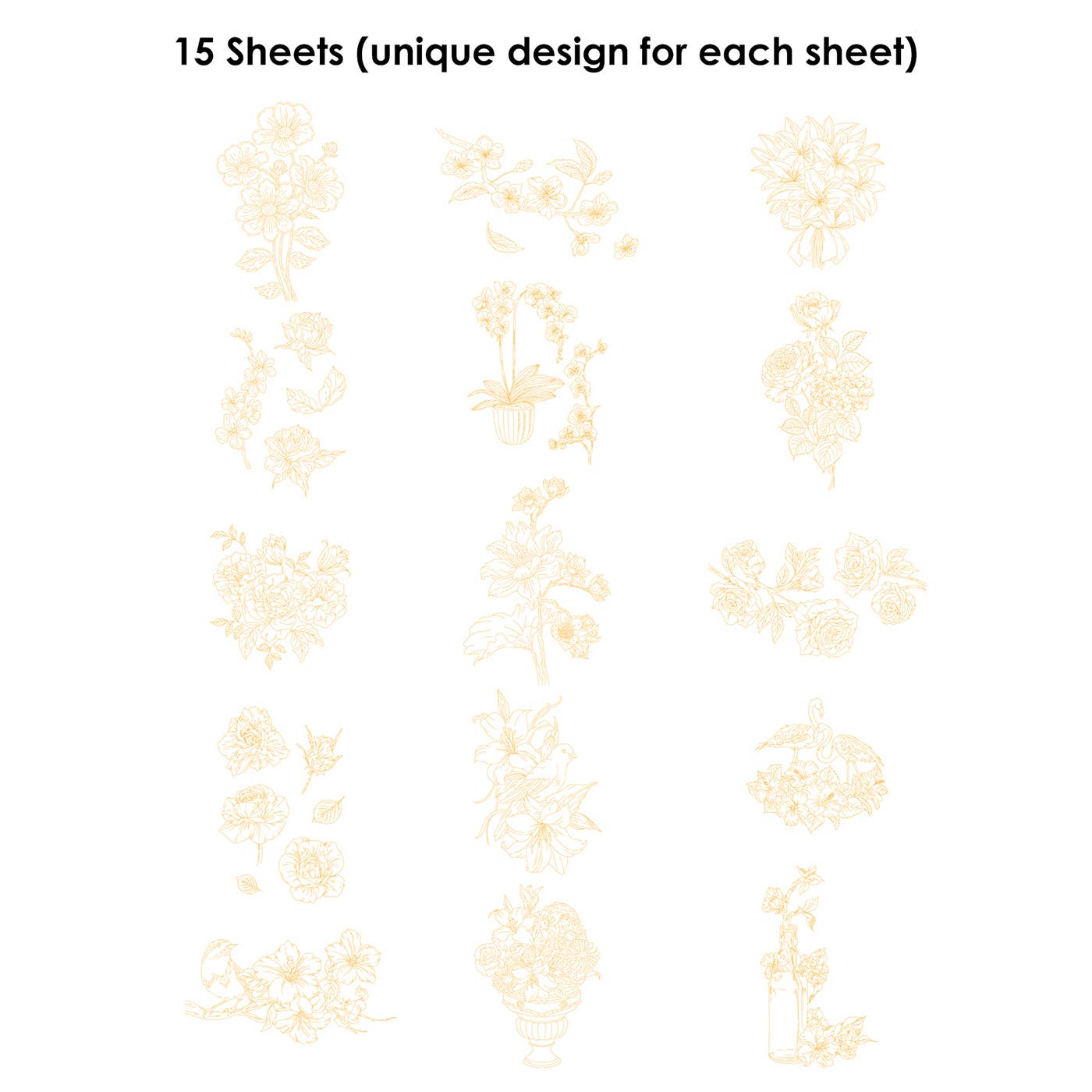 Watercolor Coloring Book: Floral - Image 8