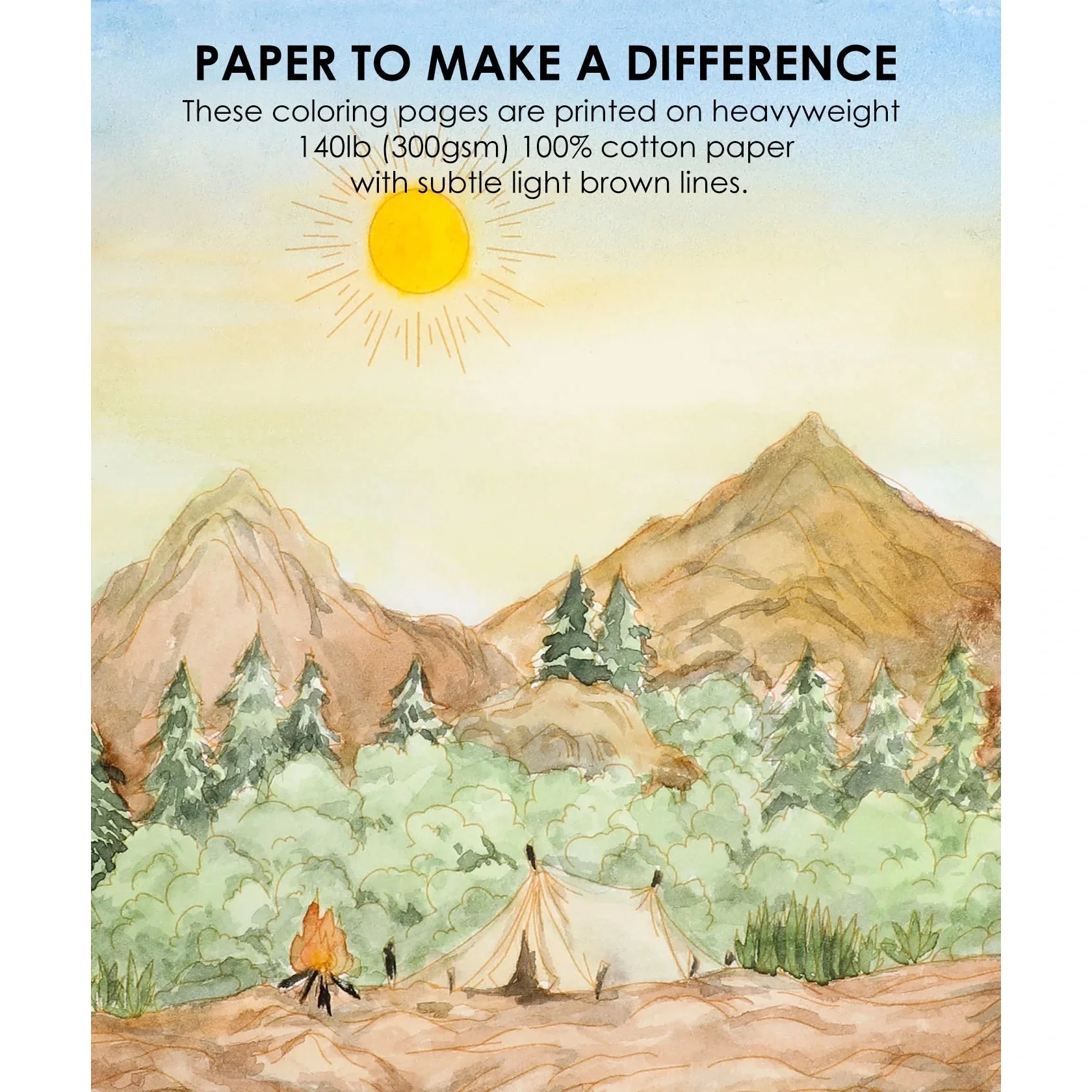 Watercolor Coloring Book: Landscape - Image 6