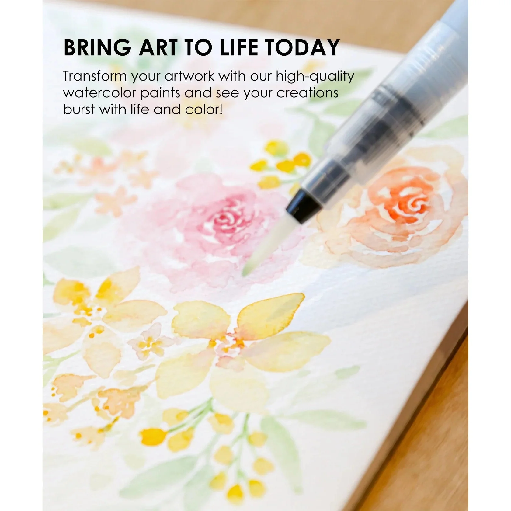 Watercolor Pocket Set of 12 with Brush: Floral Colors - Image 4
