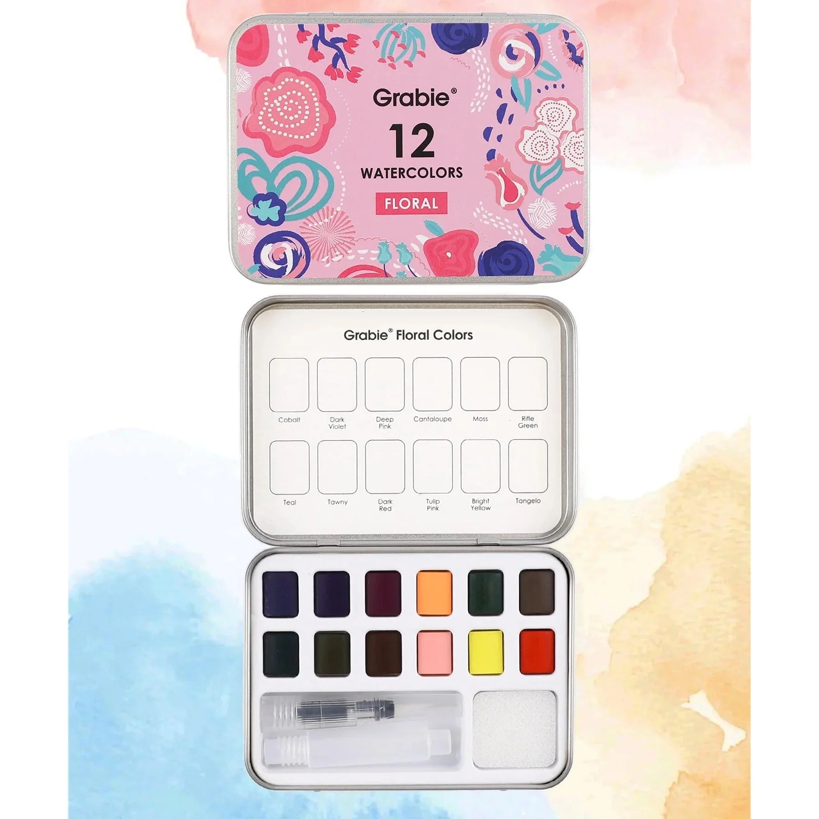 Watercolor Pocket Set of 12 with Brush: Floral Colors - Image 5