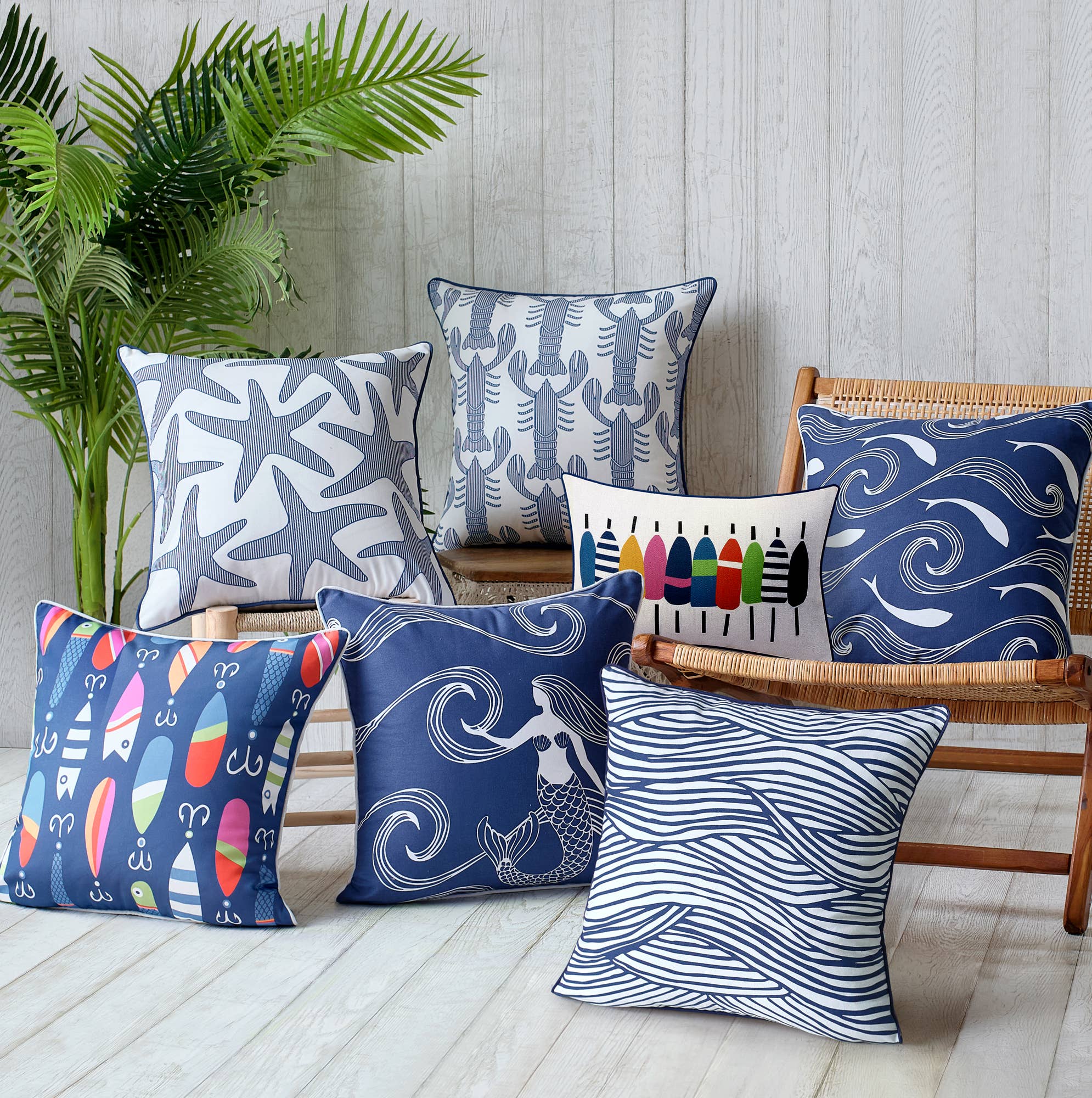 Waves Indoor/Outdoor Pillow - Image 3