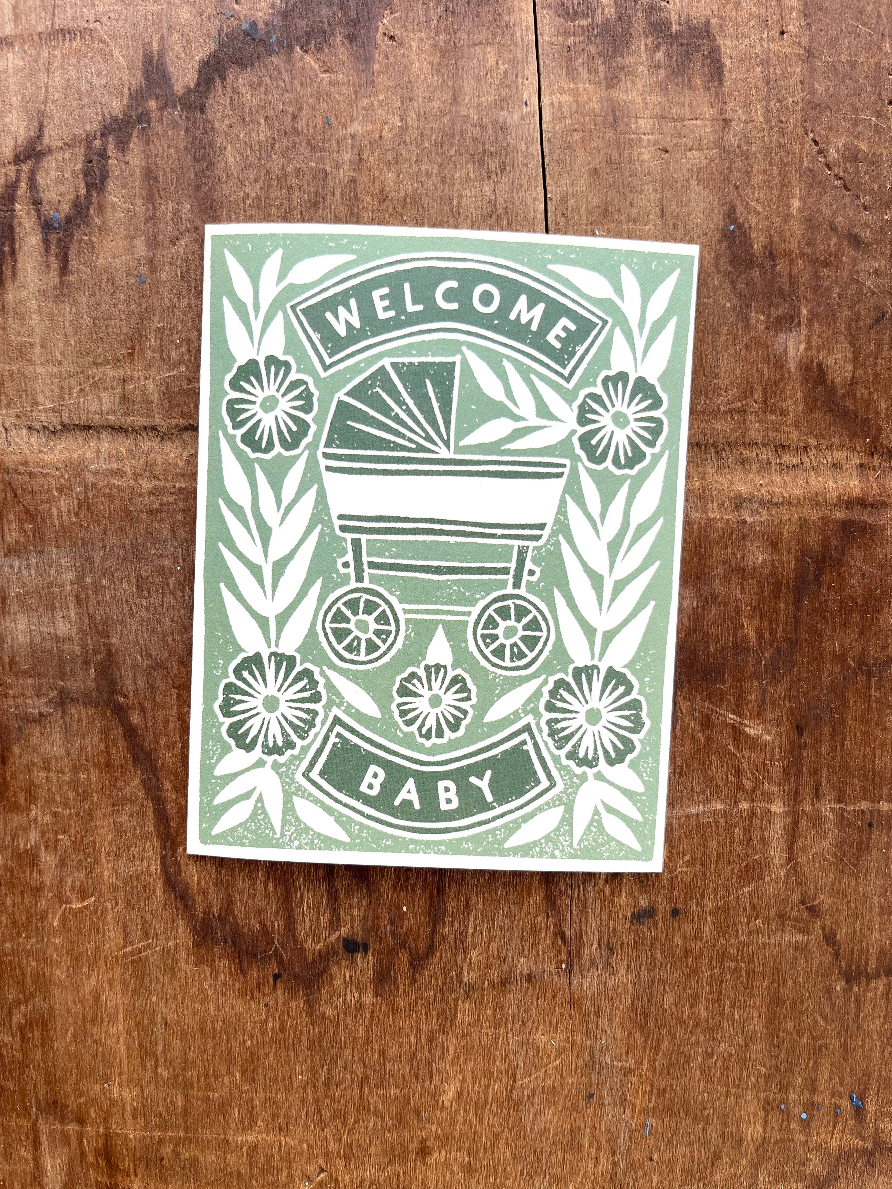 Floral Pram Baby Card - Image 7