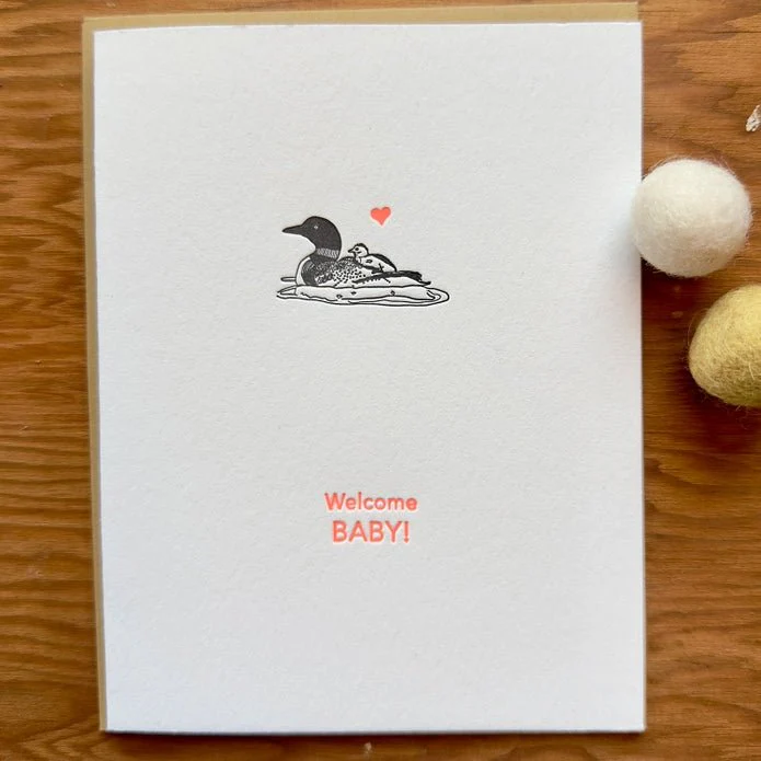 Welcome Baby Loon Card