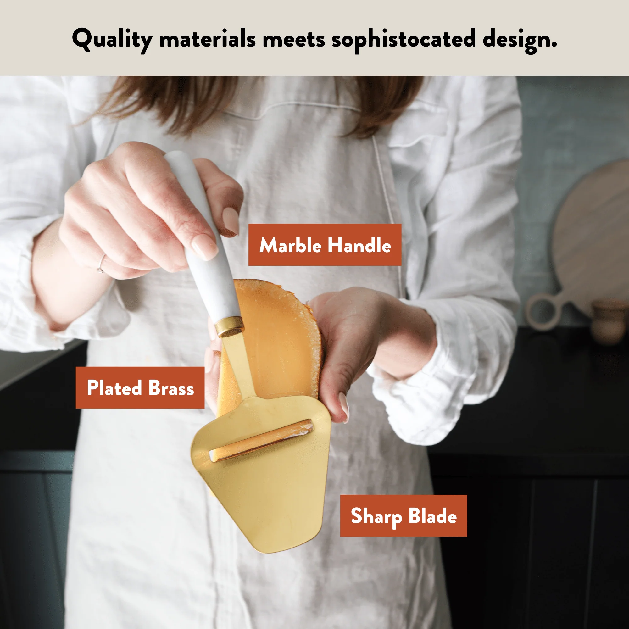 Handheld Cheese Plane/Slicer, White Marble - Image 3