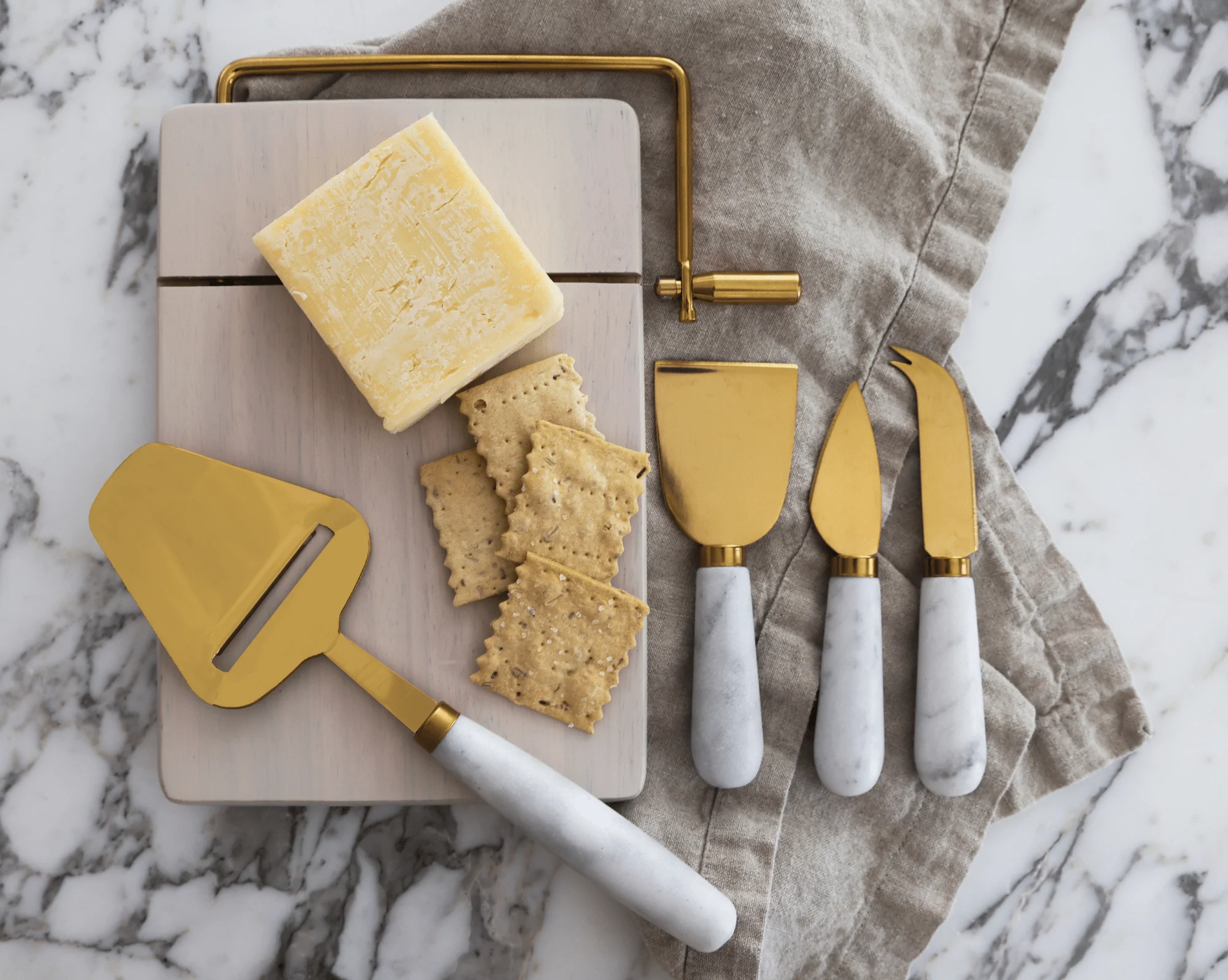 Handheld Cheese Plane/Slicer, White Marble - Image 6