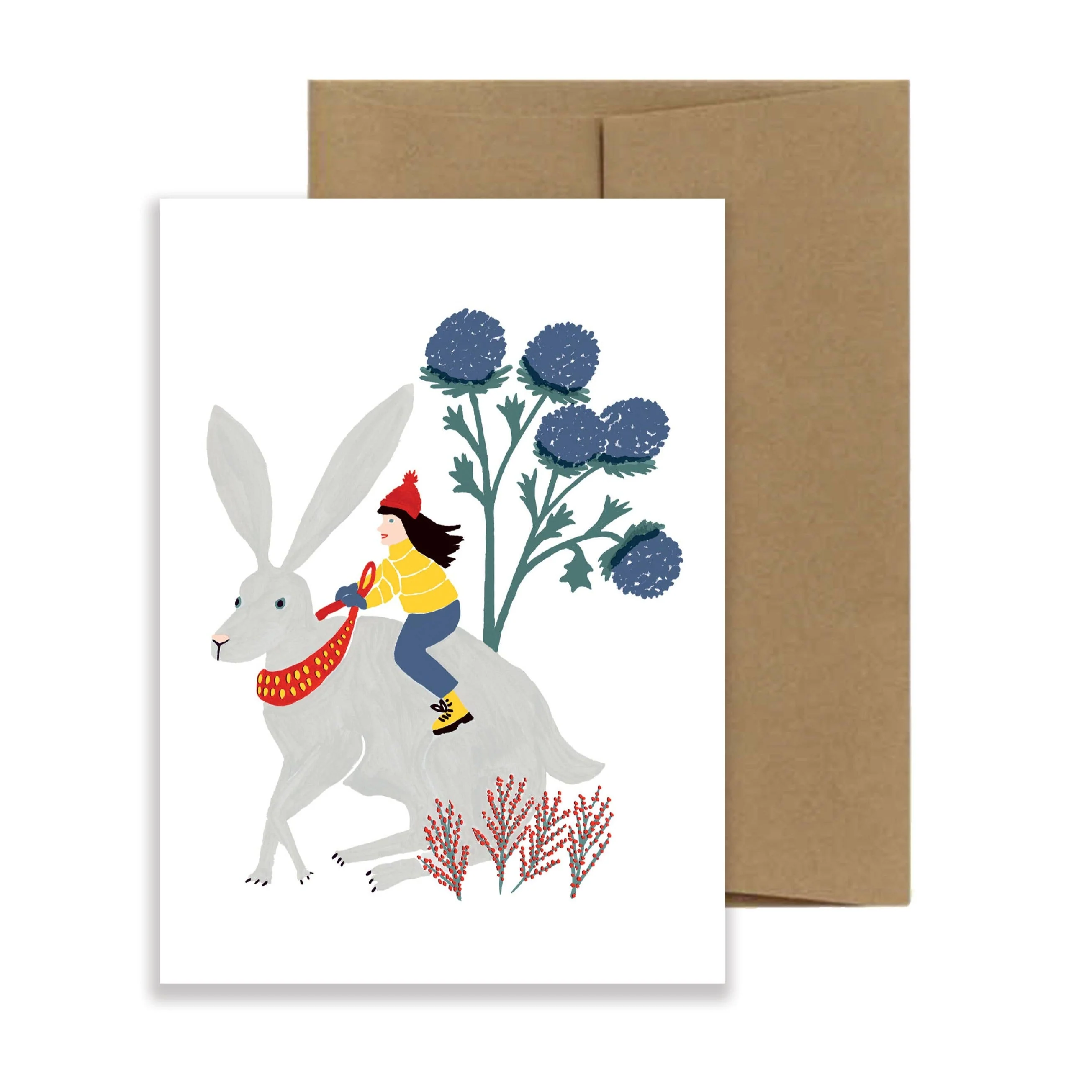 Giant White Rabbit Card
