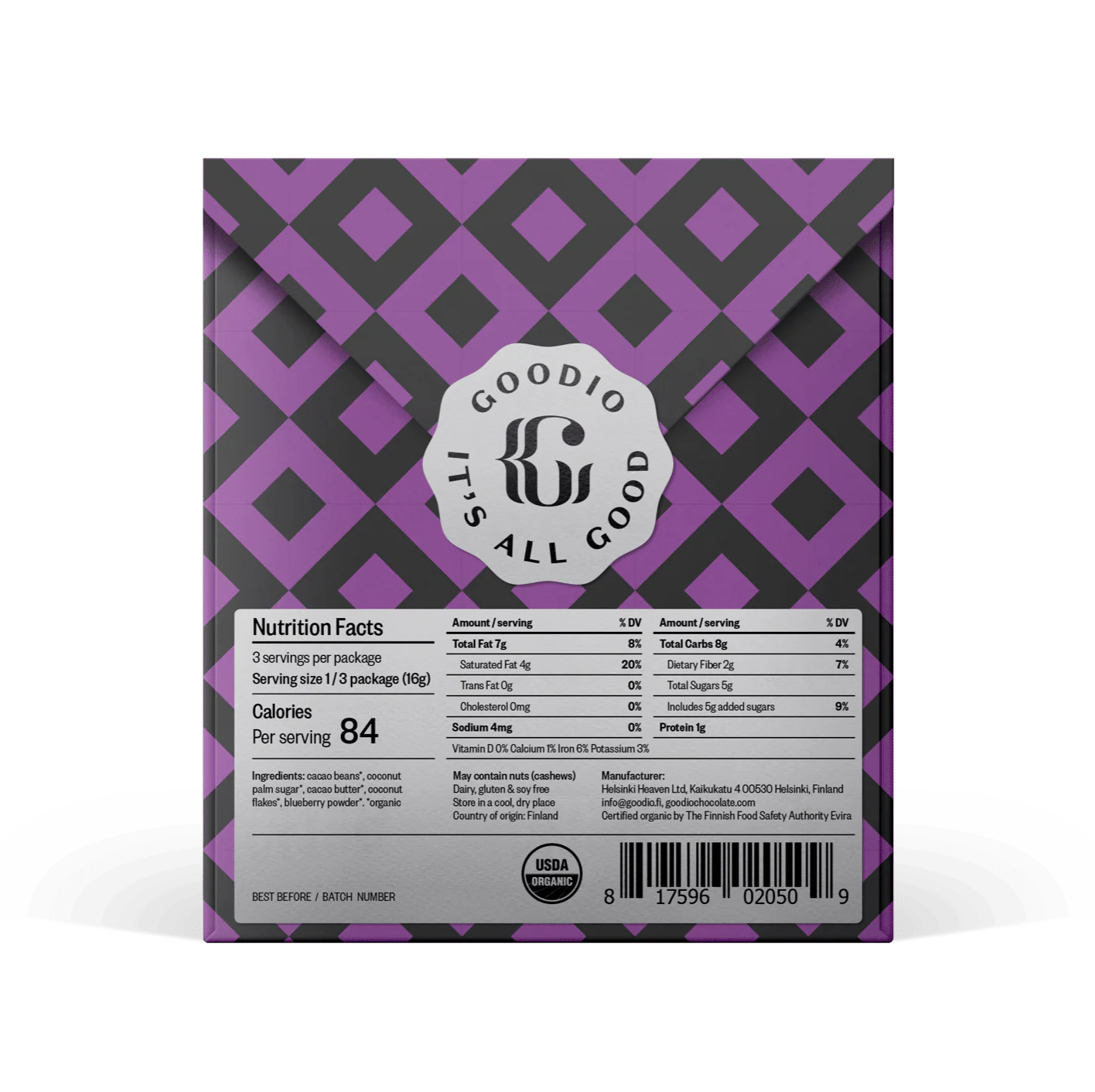 Wild Blueberry 61% Chocolate Bar - Image 6
