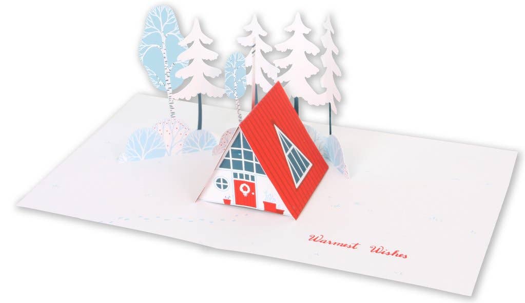 Winter Cabin Pop-up Card - Image 2