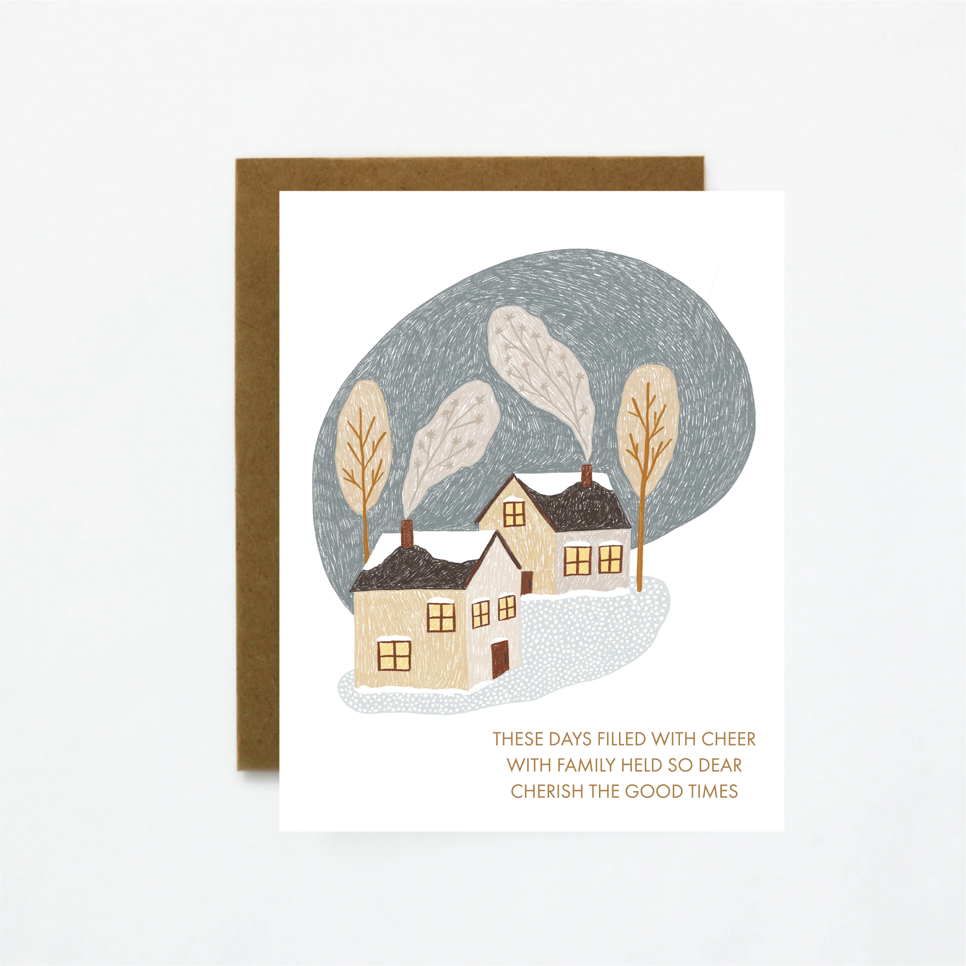 Winter Houses Card