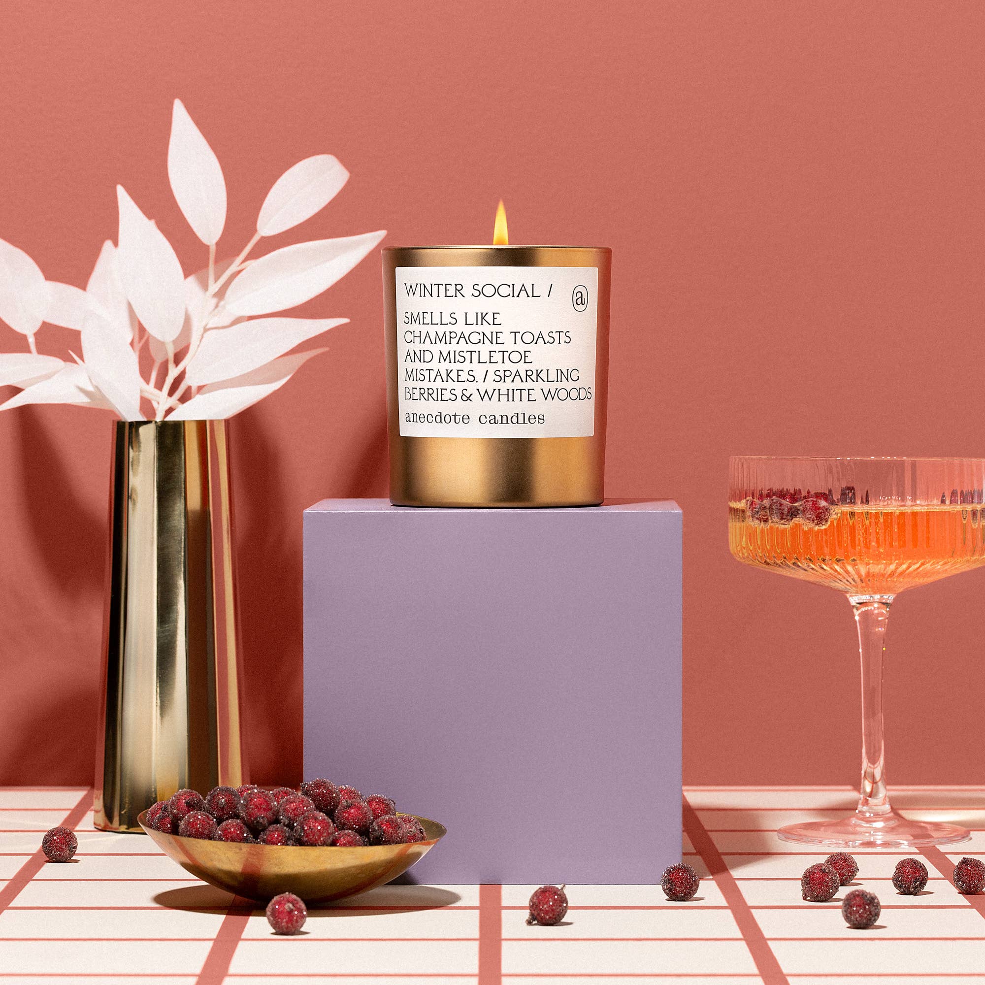 Winter Social Gold Tumbler Candle - Image 3