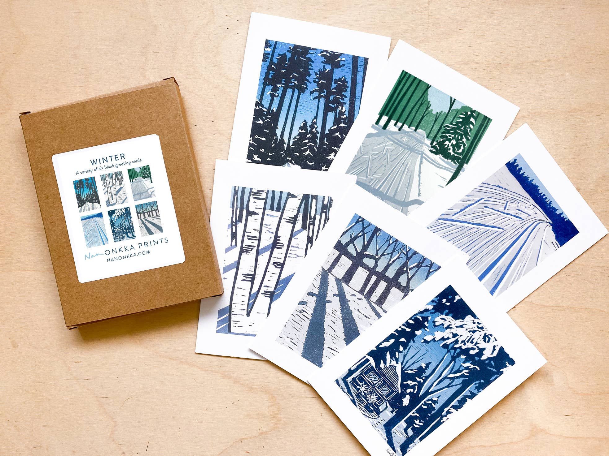 Nan Onkka Winter Boxed Cards, Set of 6 - Image 2