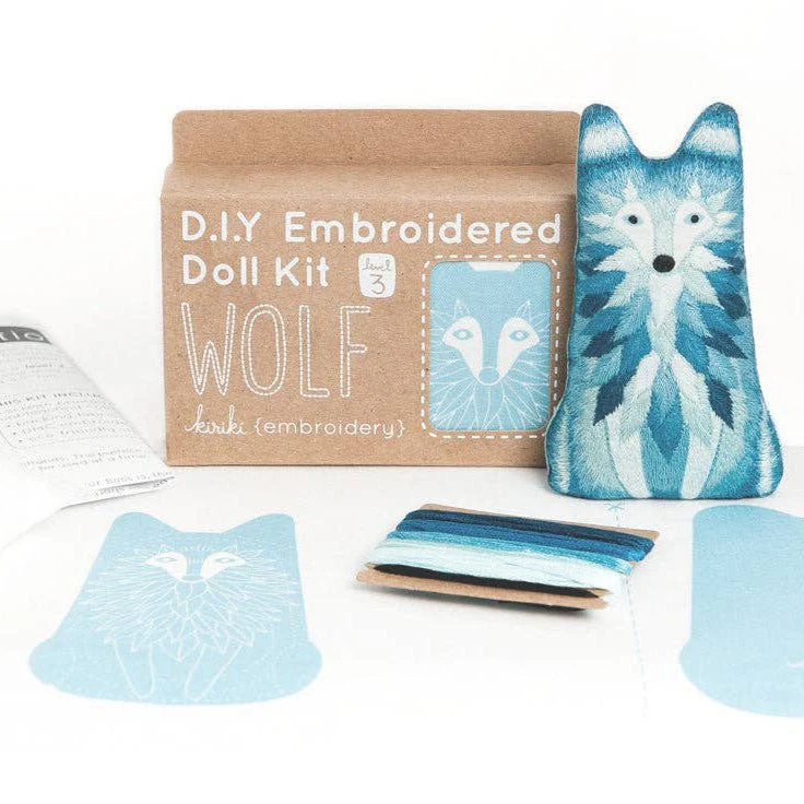 Stuffed Wolf Embroidery Kit - Image 2