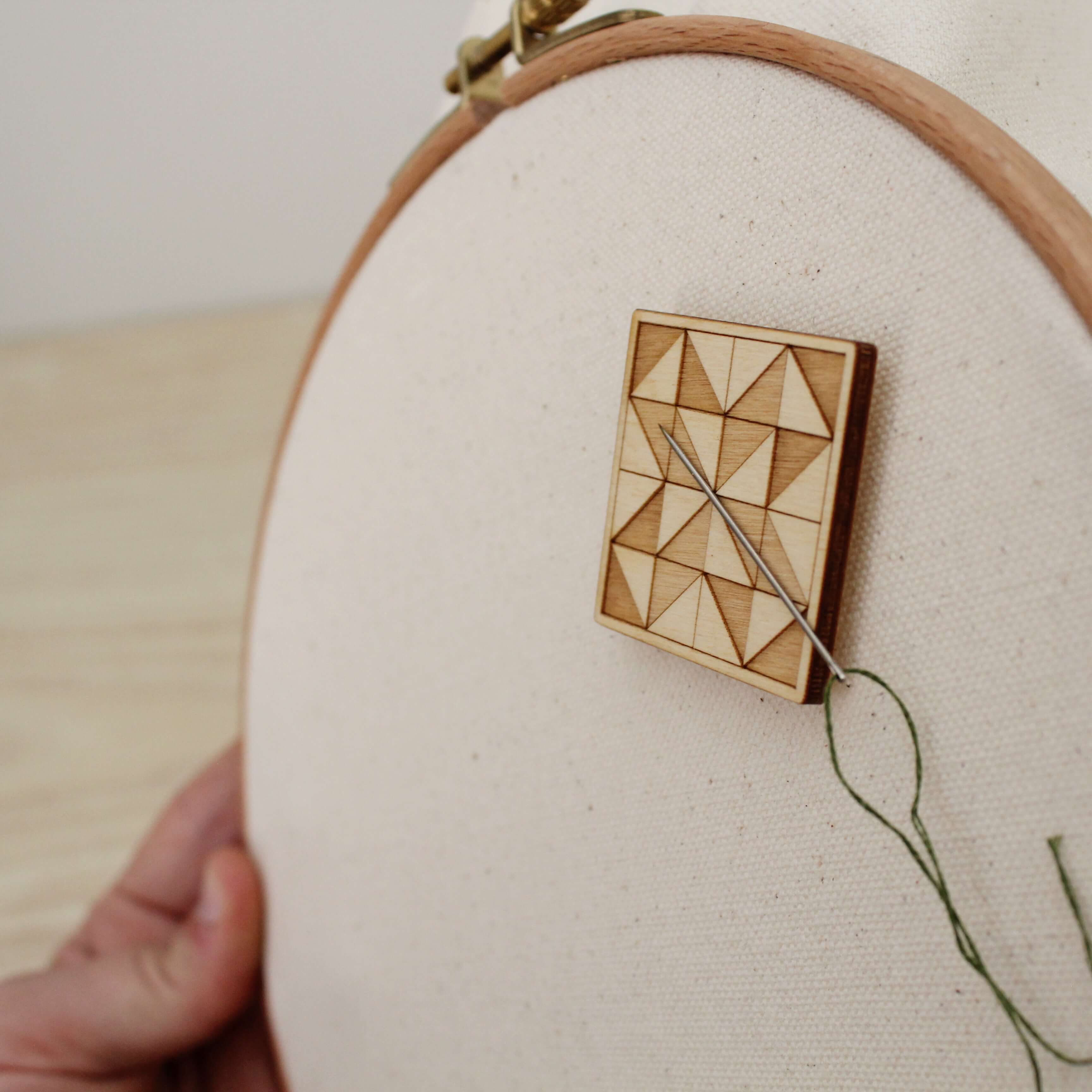 Wood Needle Minder: Quilt Block - Image 4