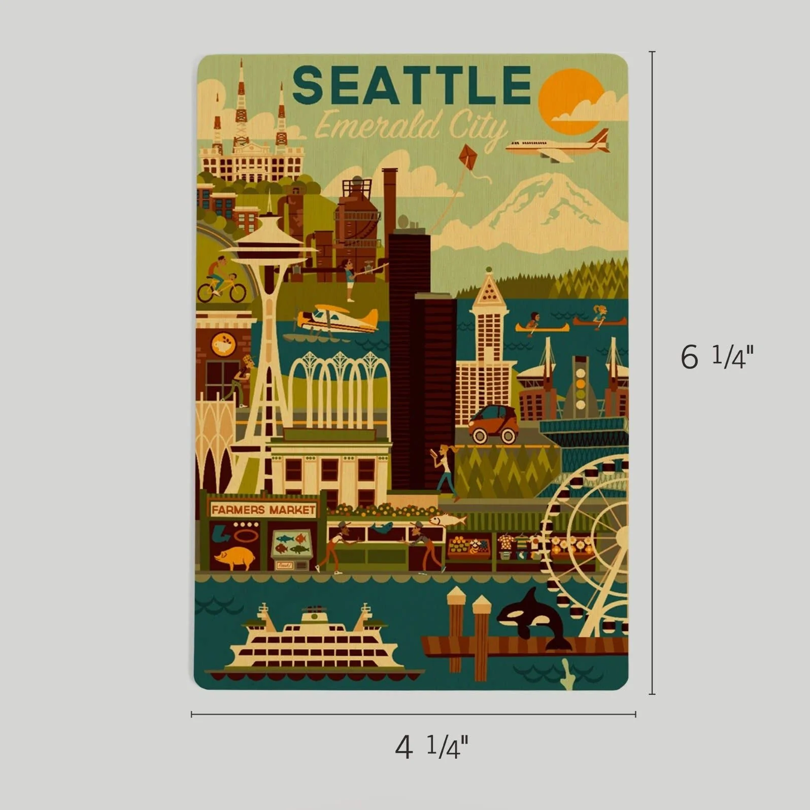Seattle Wood Postcard - Image 3