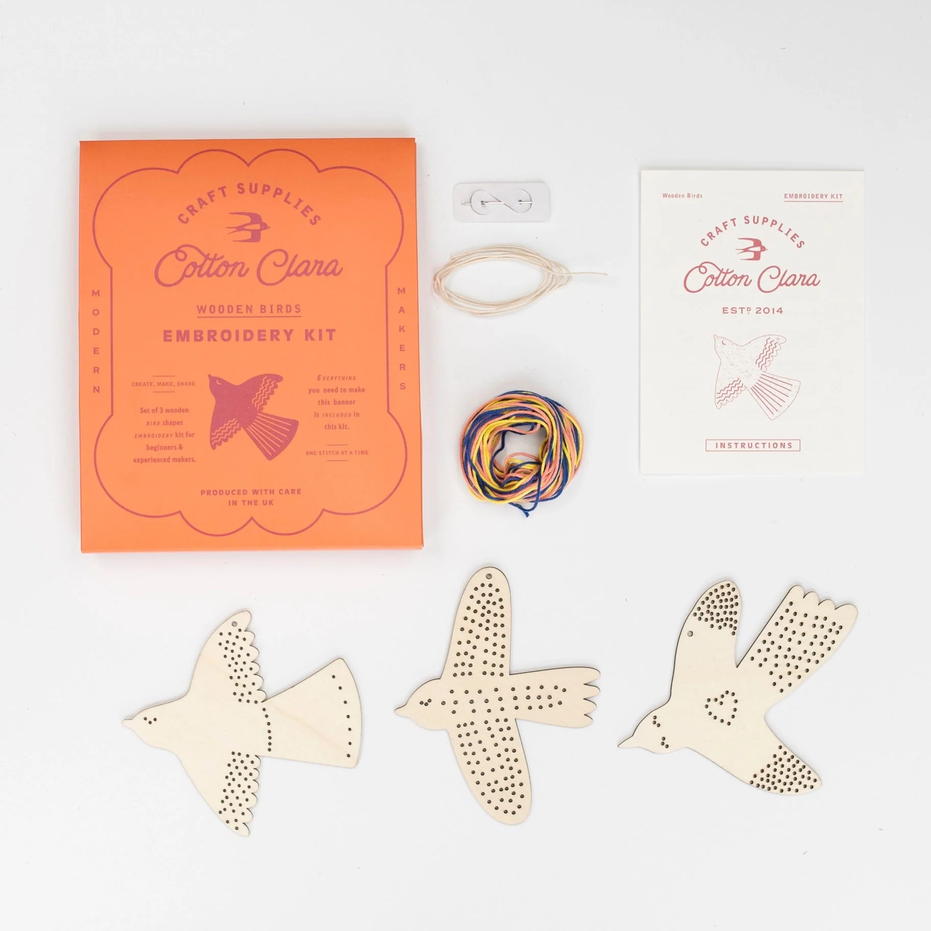 Wooden Bird Embroidery Kit - Image 2