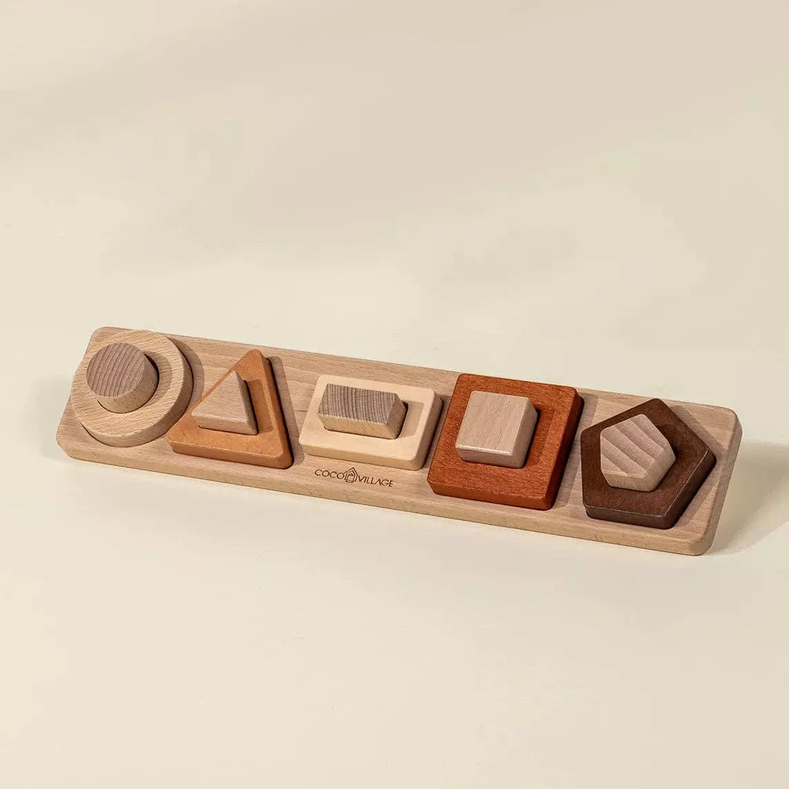 Wooden Shapes Learning Set - 10 pcs - Image 2