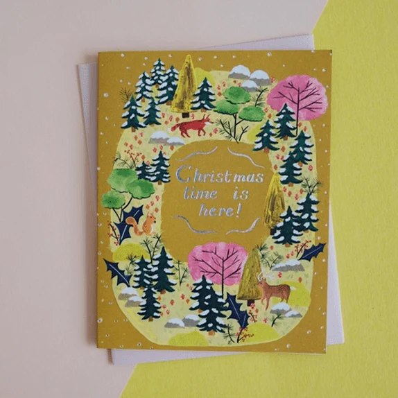 Woodland Creatures Christmas Card