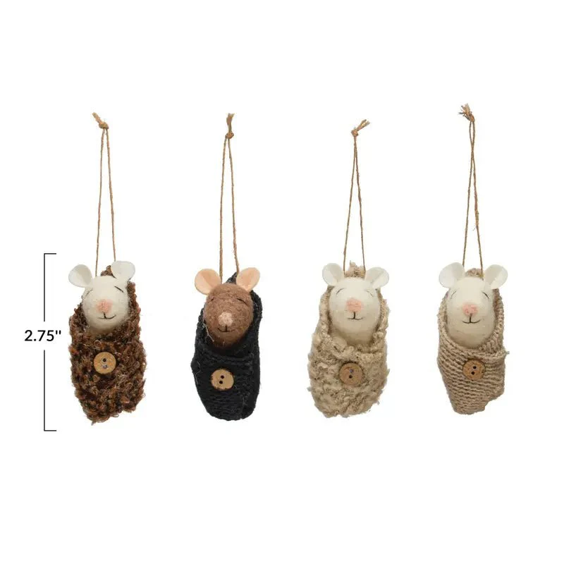 Baby Mouse in Swaddle Ornament - Image 3
