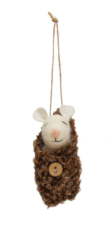 Baby Mouse in Swaddle Ornament - Image 4