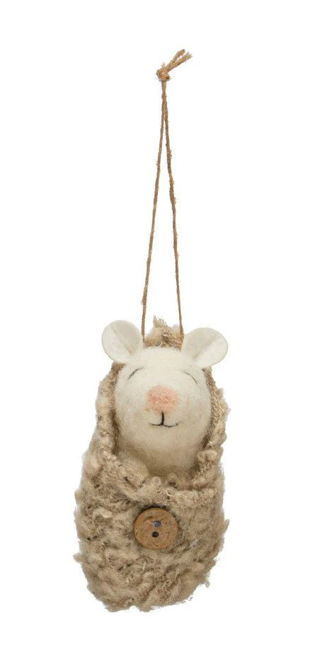Baby Mouse in Swaddle Ornament - Image 6