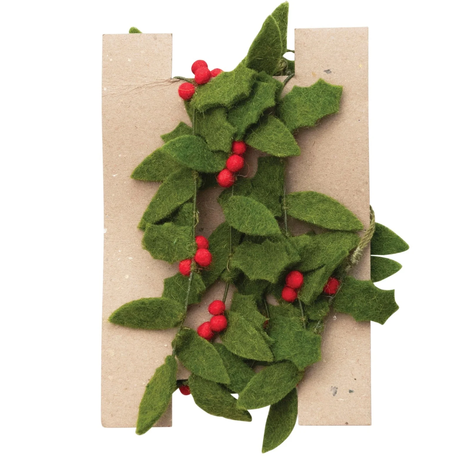 Wool Felt Holly Garland - Image 2
