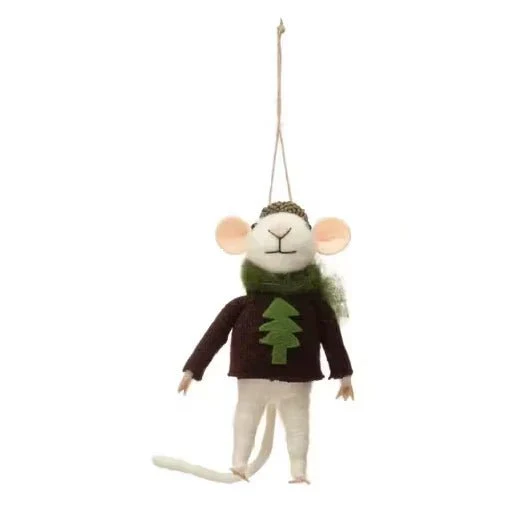 Mouse in Holiday Sweater Ornament - Image 3