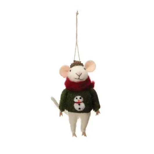 Mouse in Holiday Sweater Ornament - Image 4