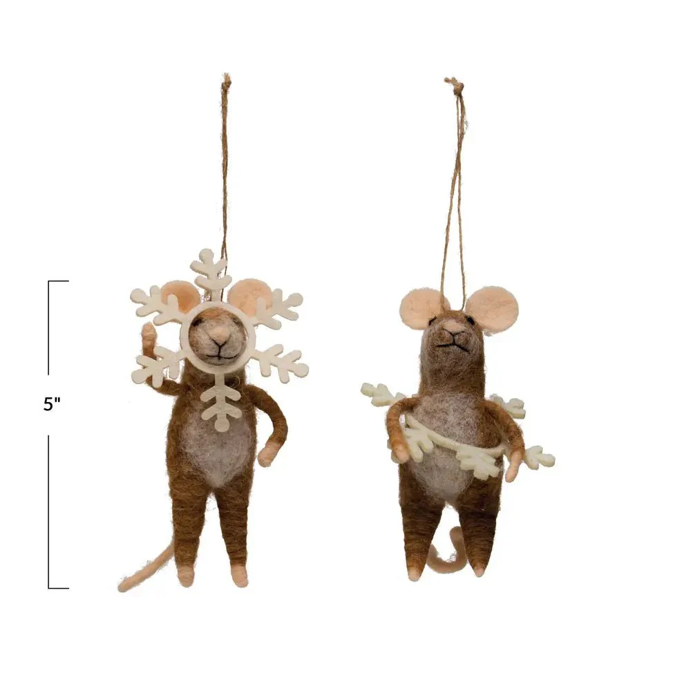 Mouse & Snowflake Ornament - Image 2