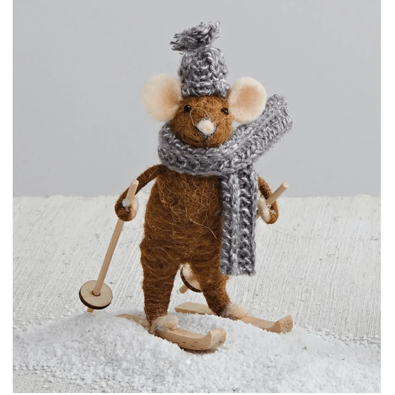 Mouse Skiing Ornament - Image 4