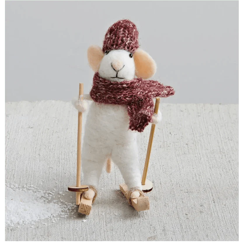 Mouse Skiing Ornament - Image 5