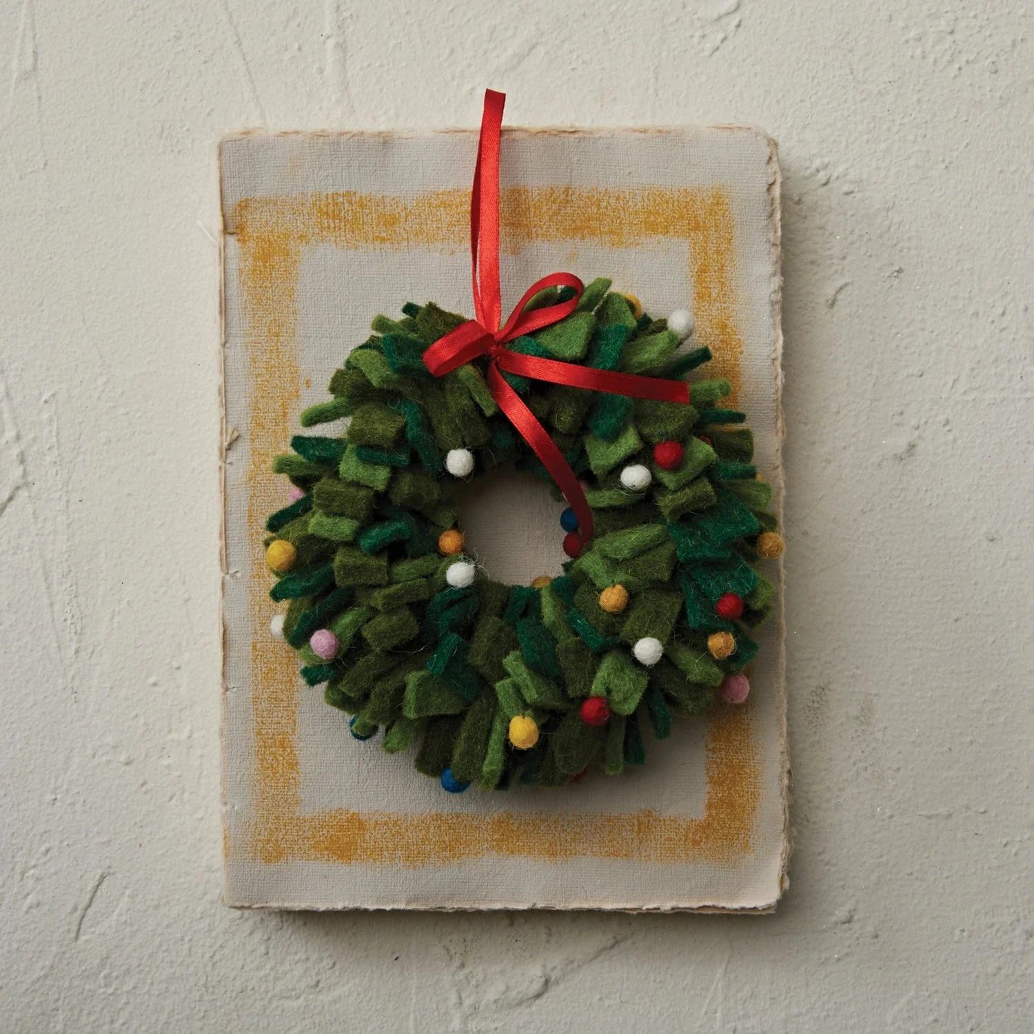 Wool Felt Wreath Ornament - Image 2