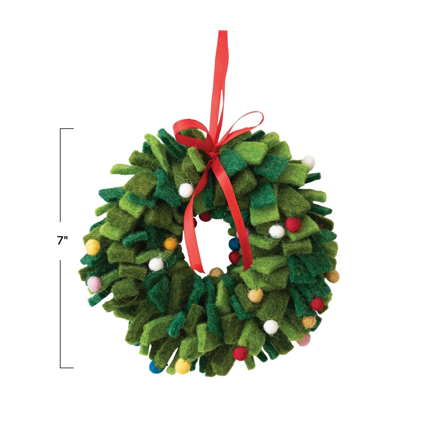 Wool Felt Wreath Ornament - Image 3