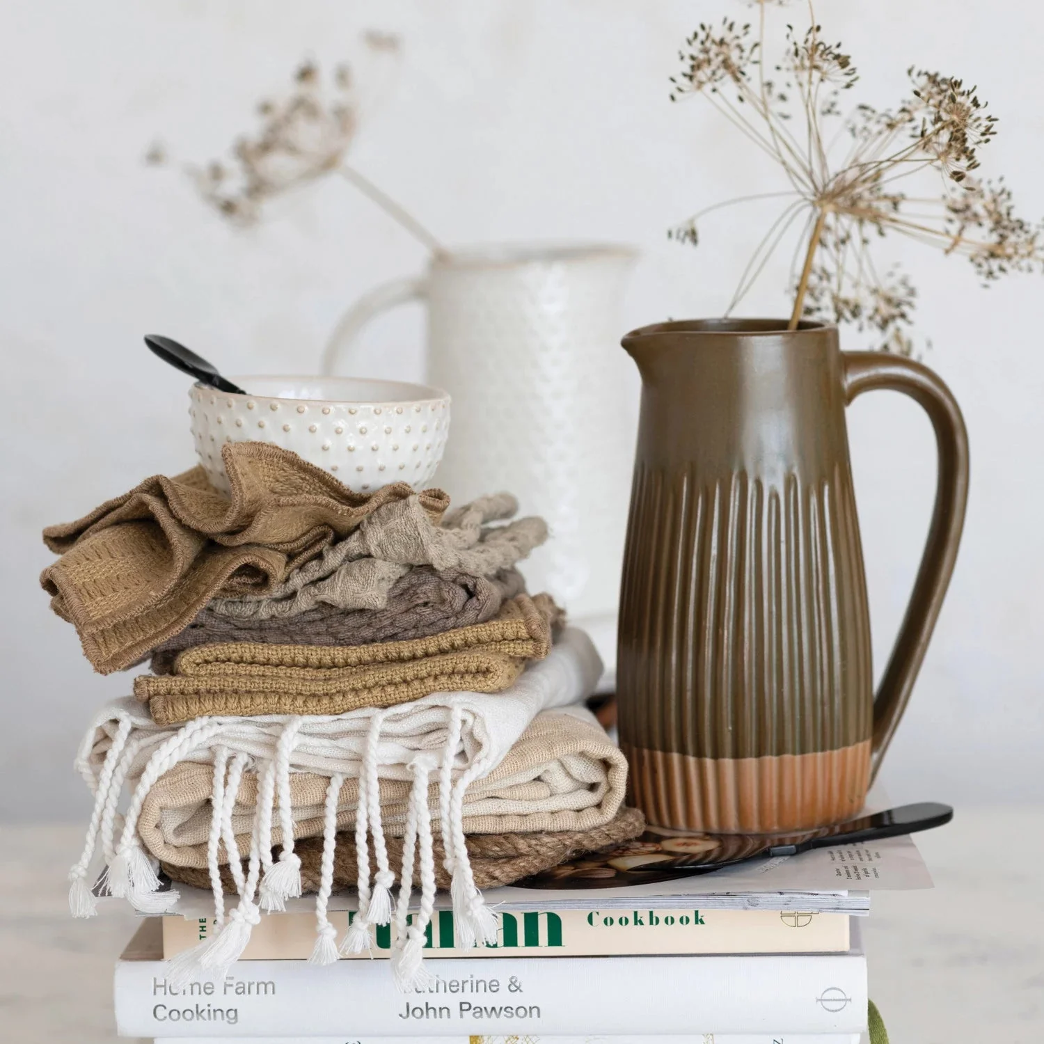 Woven Cotton Slub Dish Cloths set/3 - Image 2