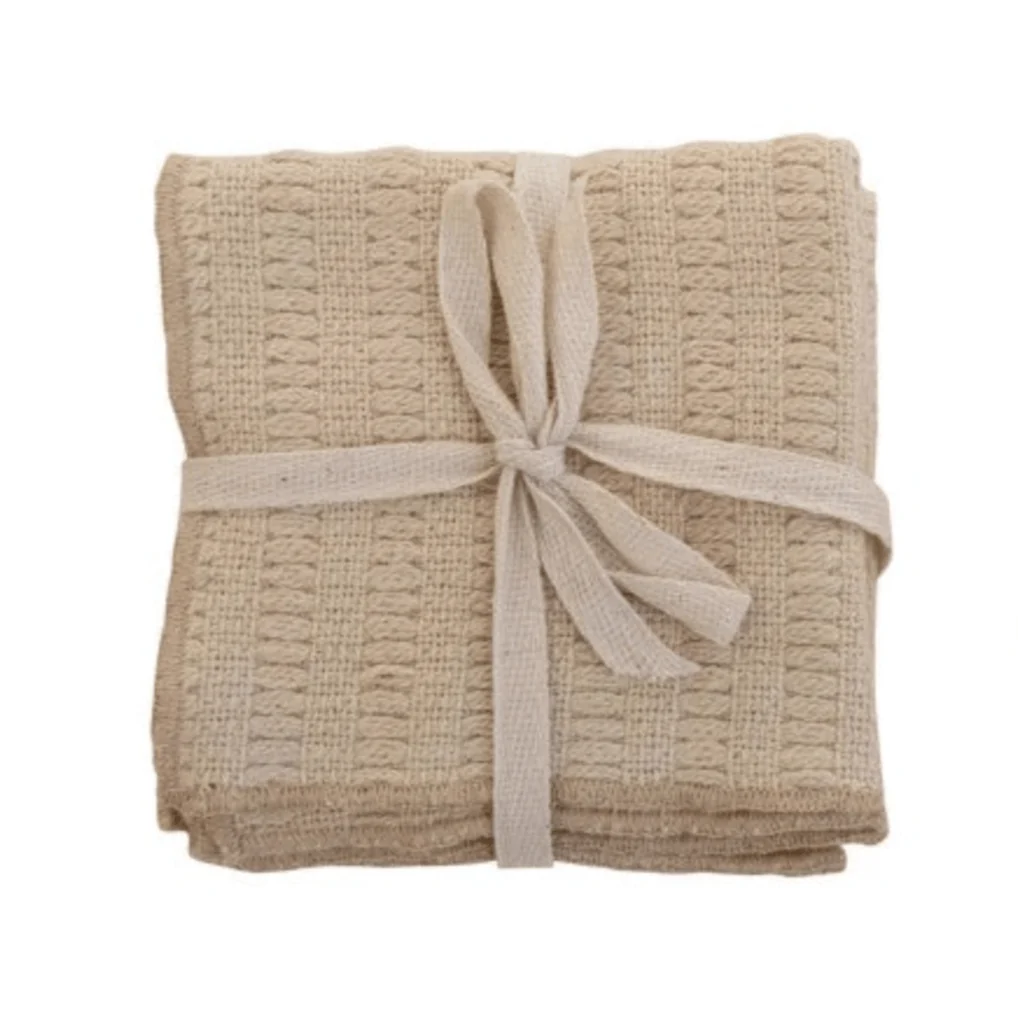 Woven Cotton Slub Dish Cloths set/3 - Image 5