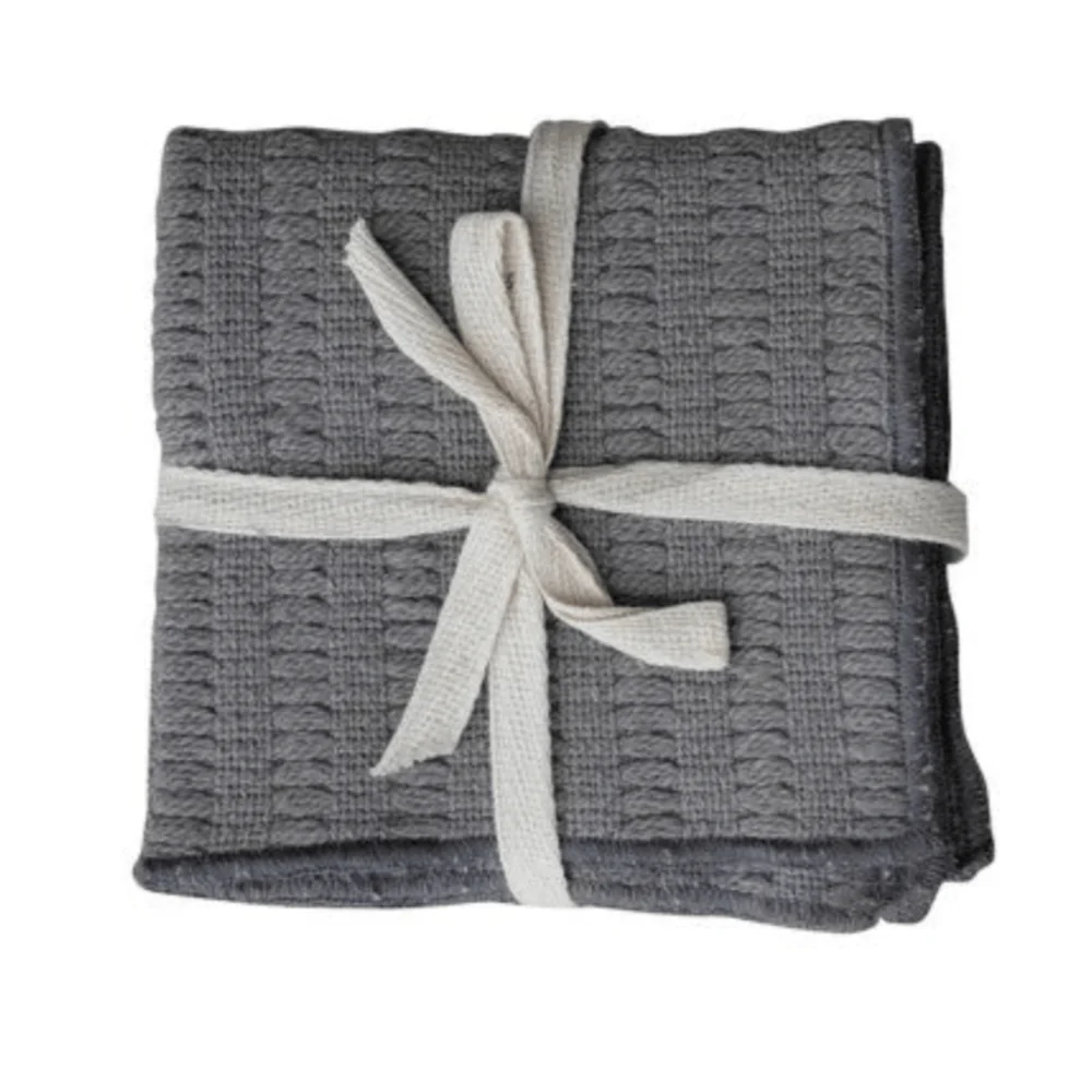 Woven Cotton Slub Dish Cloths set/3 - Image 6
