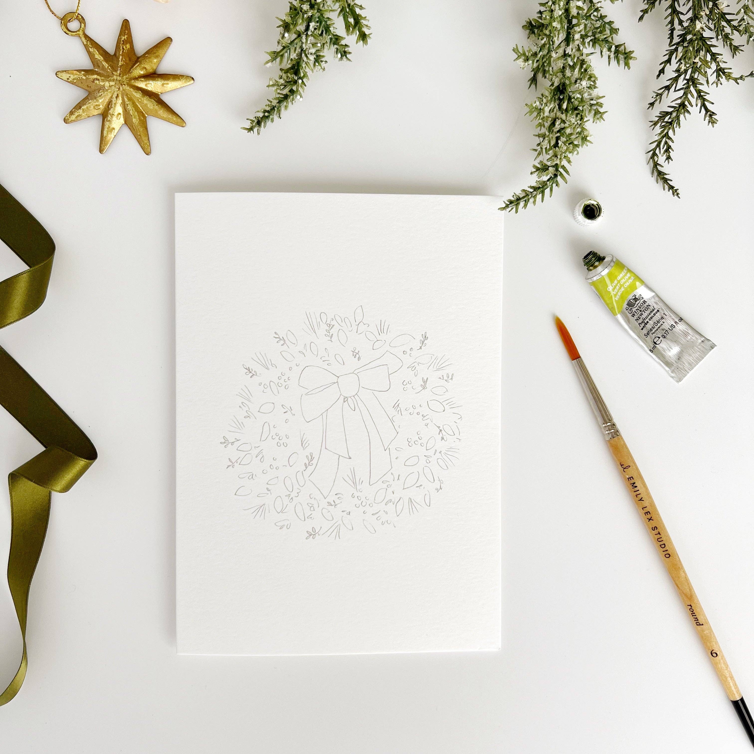 Wreaths Paintable Notecards - Image 10