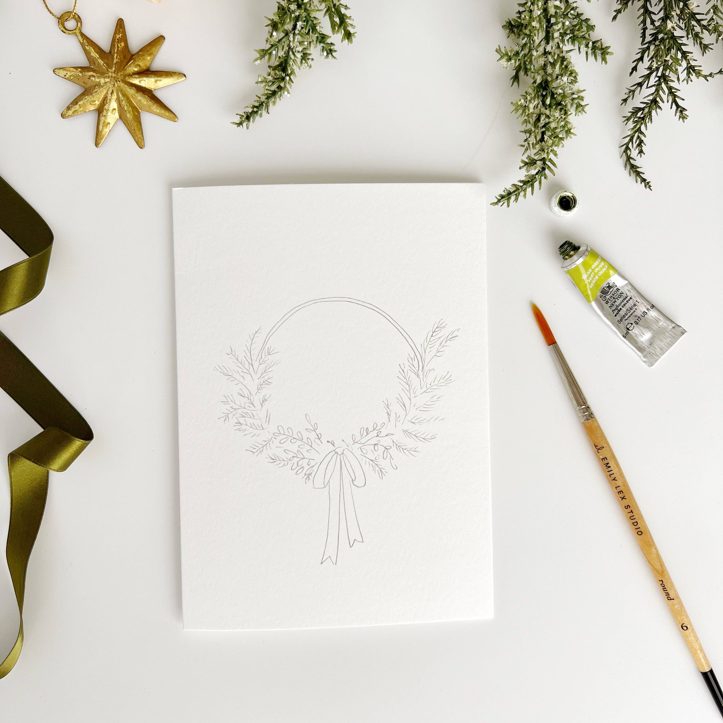 Wreaths Paintable Notecards - Image 5