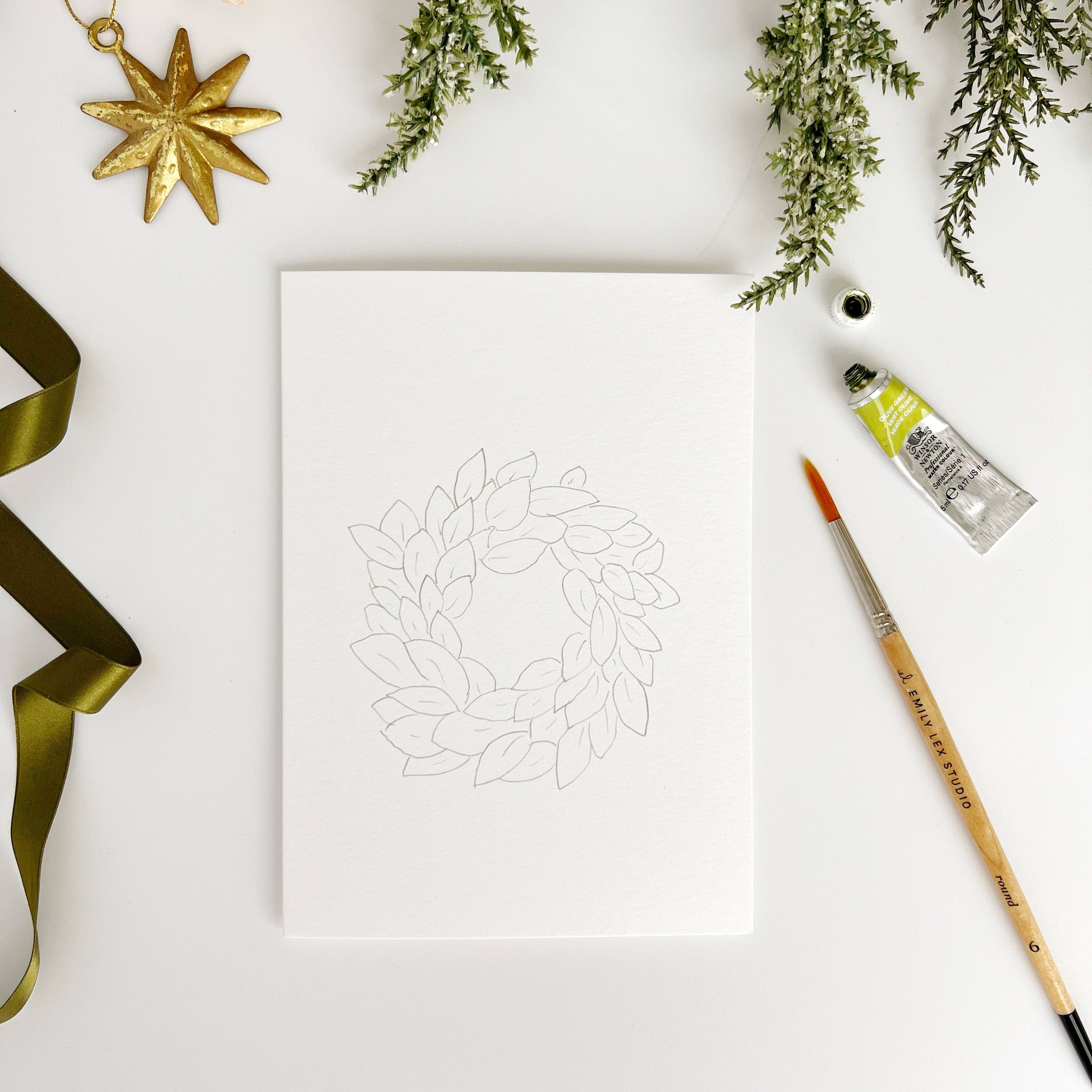 Wreaths Paintable Notecards - Image 9