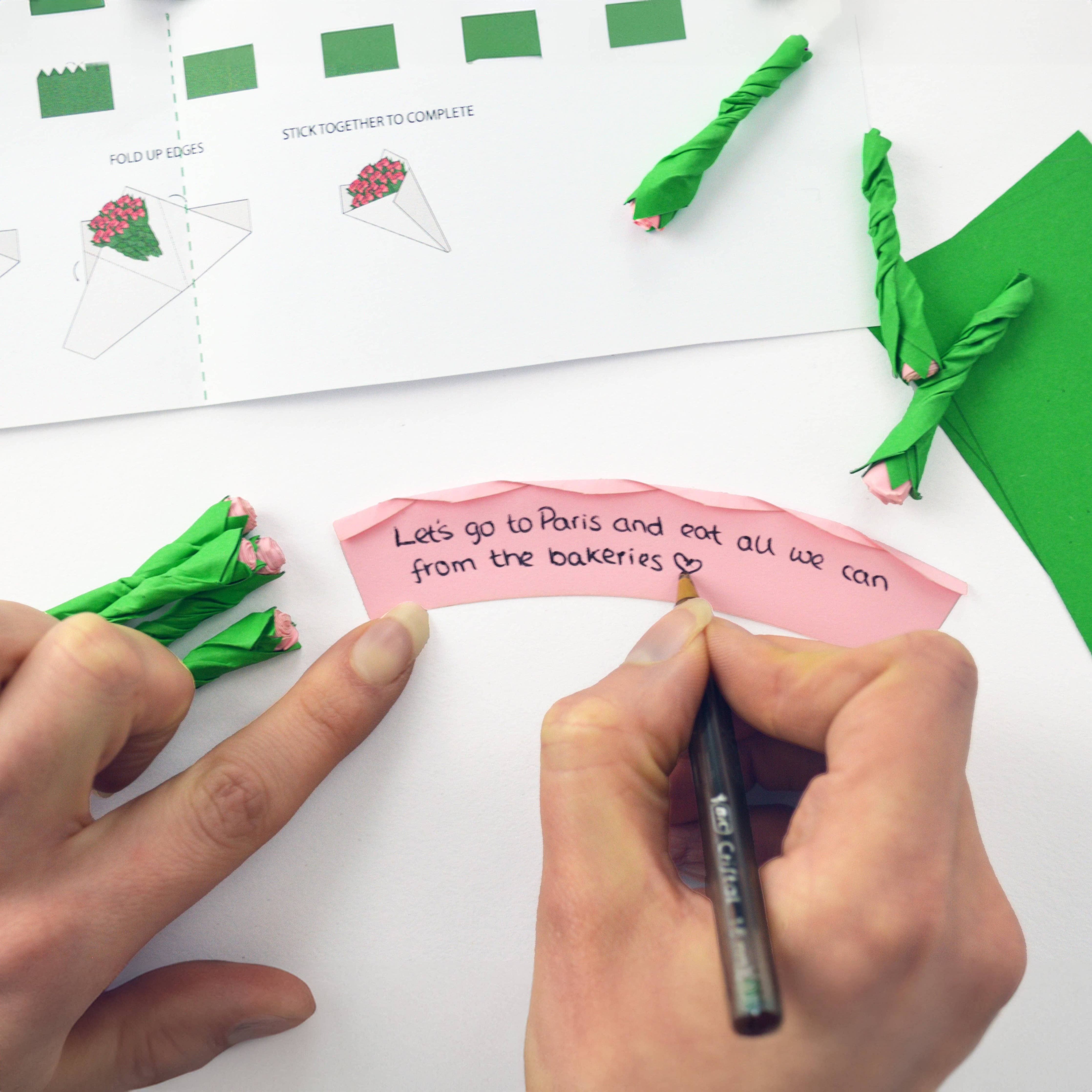 Write Me Roses Mini Paper Bouquet - Image 2