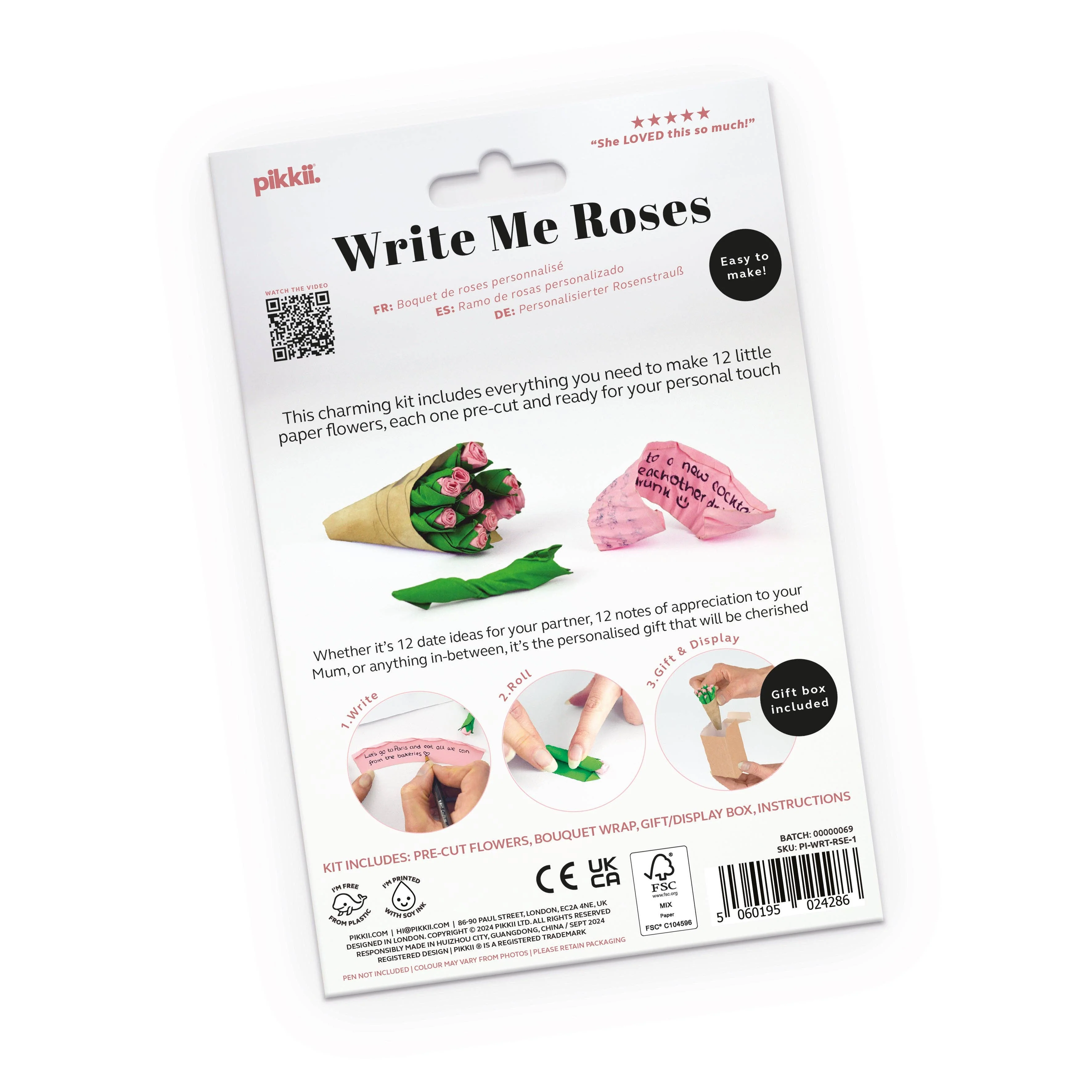 Write Me Roses Mini Paper Bouquet - Image 4