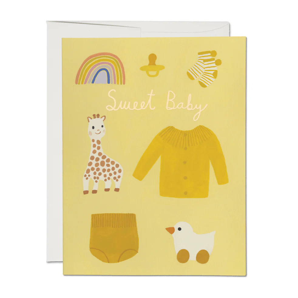 Yellow Sweet Baby Card