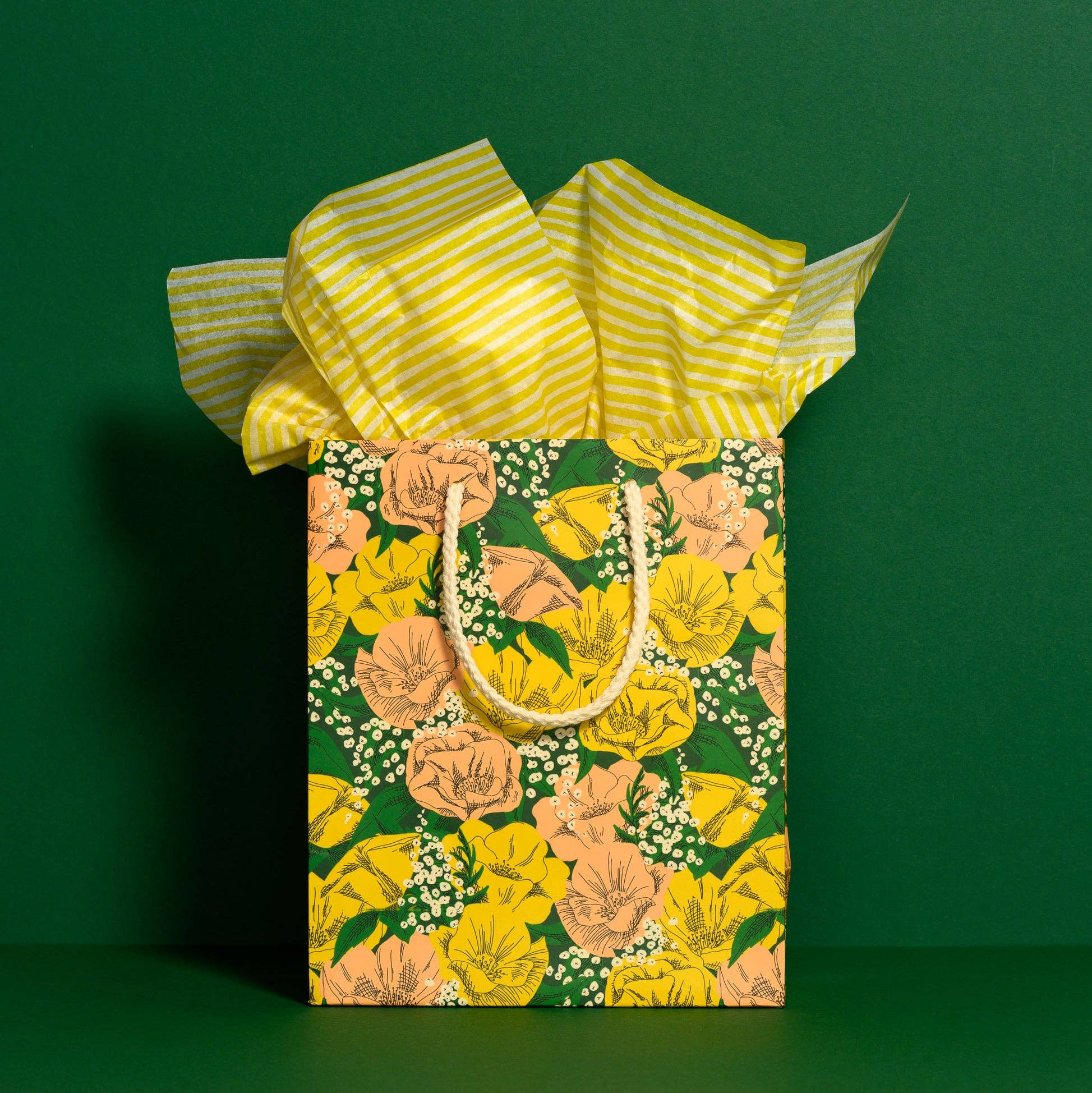 Yellow Stripe Tissue Paper - Image 3