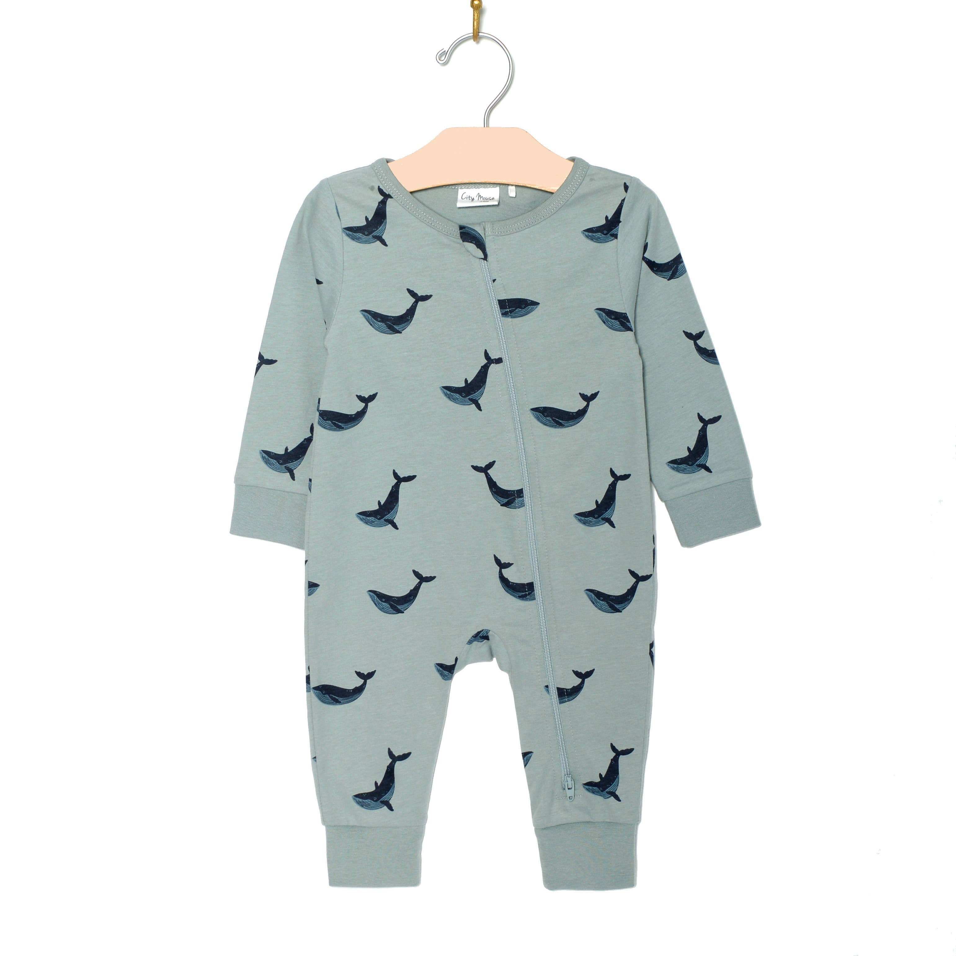 Blue Whale Zip Romper - Image 2