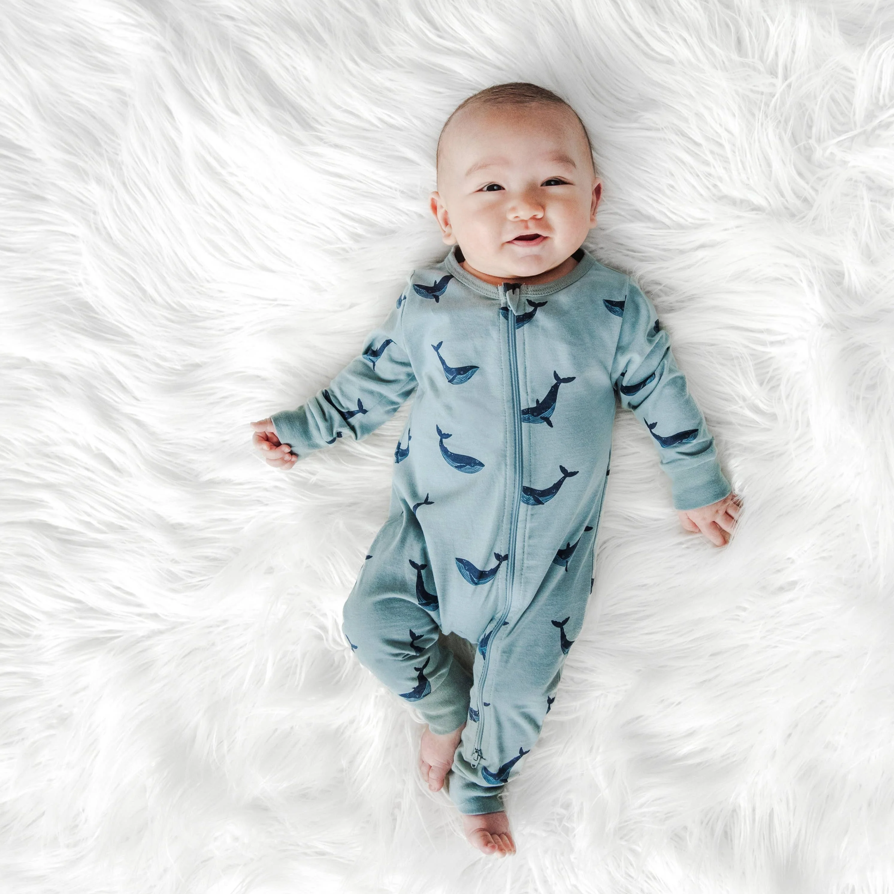 Blue Whale Zip Romper - Image 3